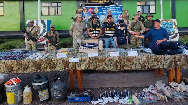 Ayacucho: Patrullas combinada incautan explosivos, armas y municiones de SL