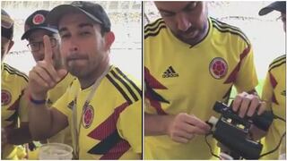 Rusia 2018: hincha ingresó alcohol en binoculares a estadio y recibió dura lección (VIDEO)