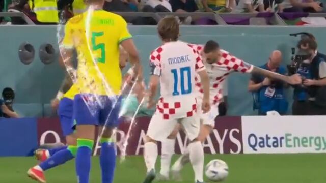 Brozovic sufrió de un lujo de Neymar durante el Brasil vs. Croacia por el Mundial 2022