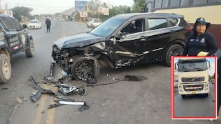 La Libertad: Dos heridos tras colisión de camioneta y vehículo pesado en la Panamericana Norte en Virú