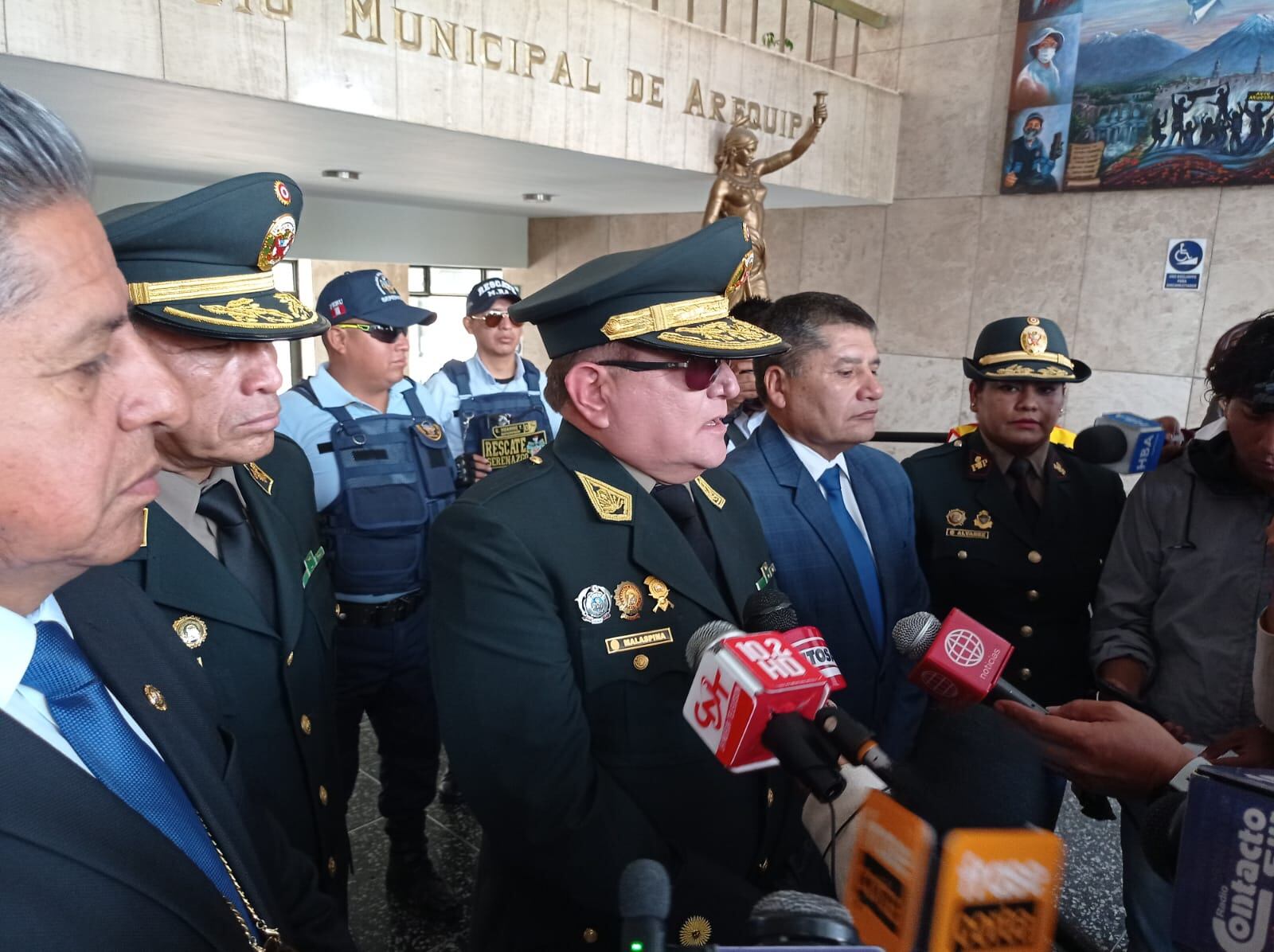 General de la Policía Ghino Malaspina niega falta de acción de agentes ante alta inseguridad. (Foto: Yorch Huamaní)