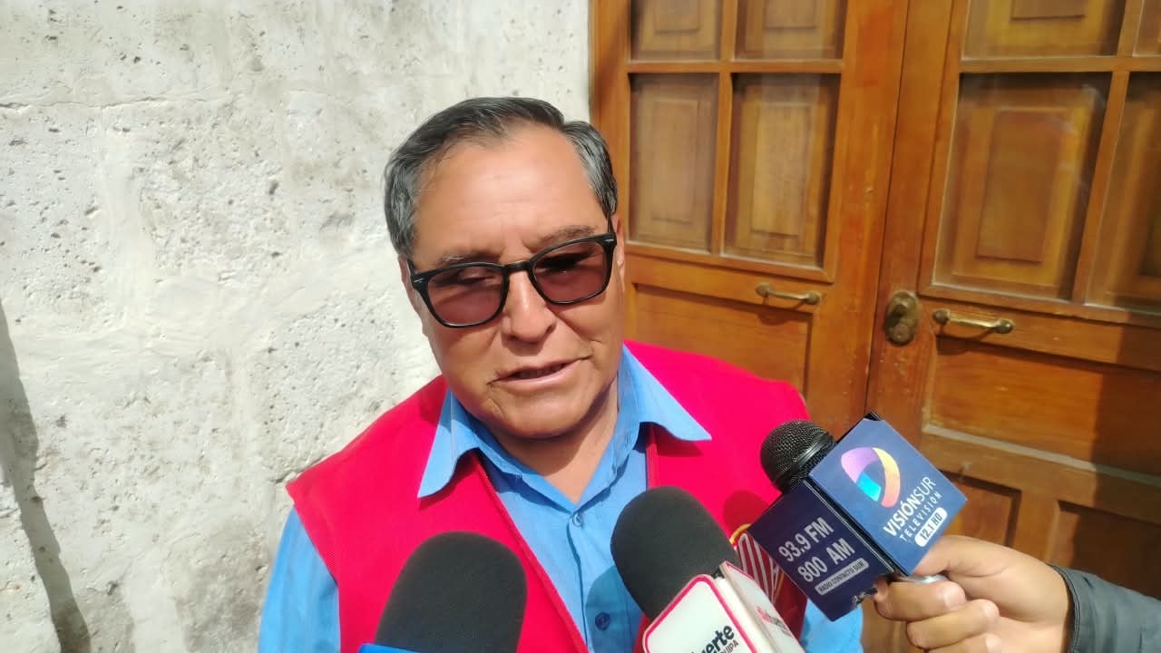 Secretario general de la Federación Departamental de Trabajadores de Arequipa (FDTA), Mariano Nina. (Foto: Álvaro Figueroa/@photo.gec)