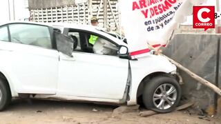 Empresario agrícola pierde la vida tras impactar su auto contra un muro en Lurín (VIDEO)