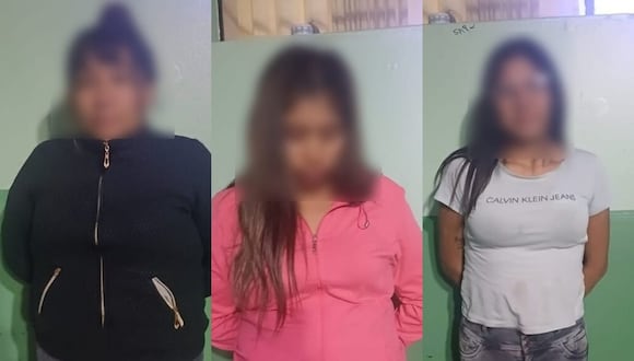 Tres de los cinco detenidos por hurto en tiendas de Arequipa. (Foto: Difusión)