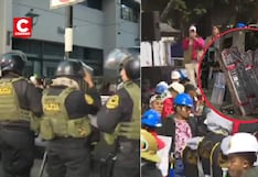 Cercado de Lima: PNP desaloja a mineros de la avenida Abancay