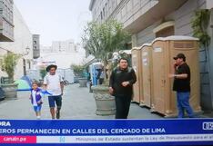 Trabajadores mineros permanecen en las calles del Cercado de Lima desde hace más de una semana