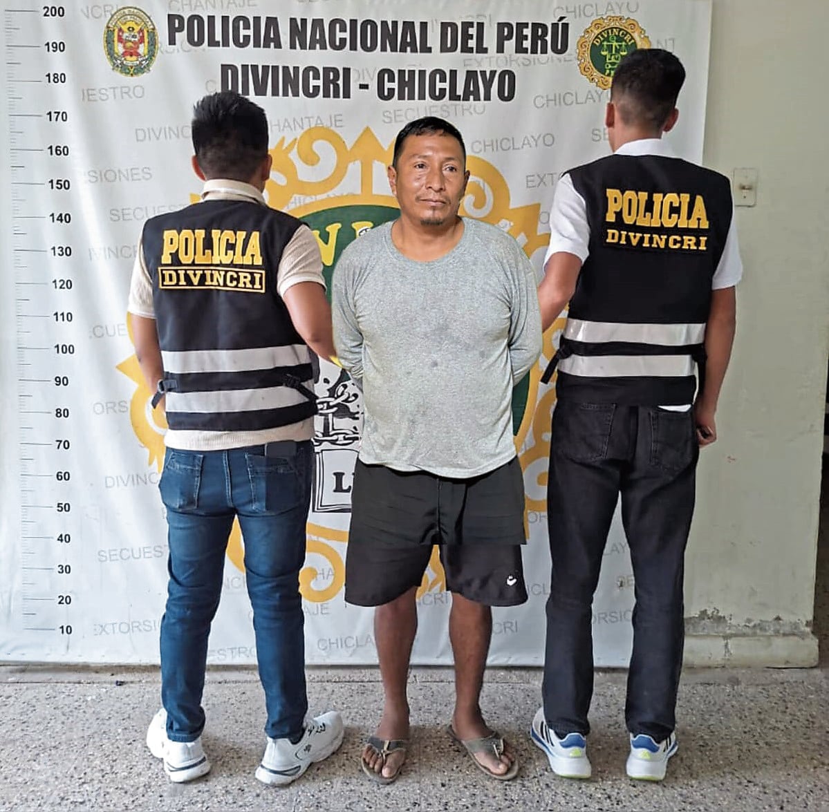 Sujeto fue detenido en Piura y conducido hacia Chiclayo.