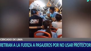 Metropolitano: sacan a golpes de bus y estación Dos de Mayo a dos sujetos que se negaron a usar protector facial