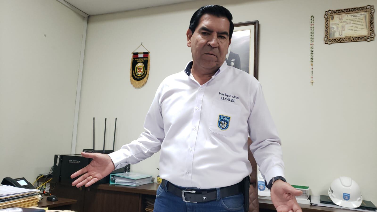 El alcalde de José Luis Bustamante y Rivero, Fredy Zegarra Black, pide que la Policía muestre resultados de investigación a redes criminales. (Foto: GEC)