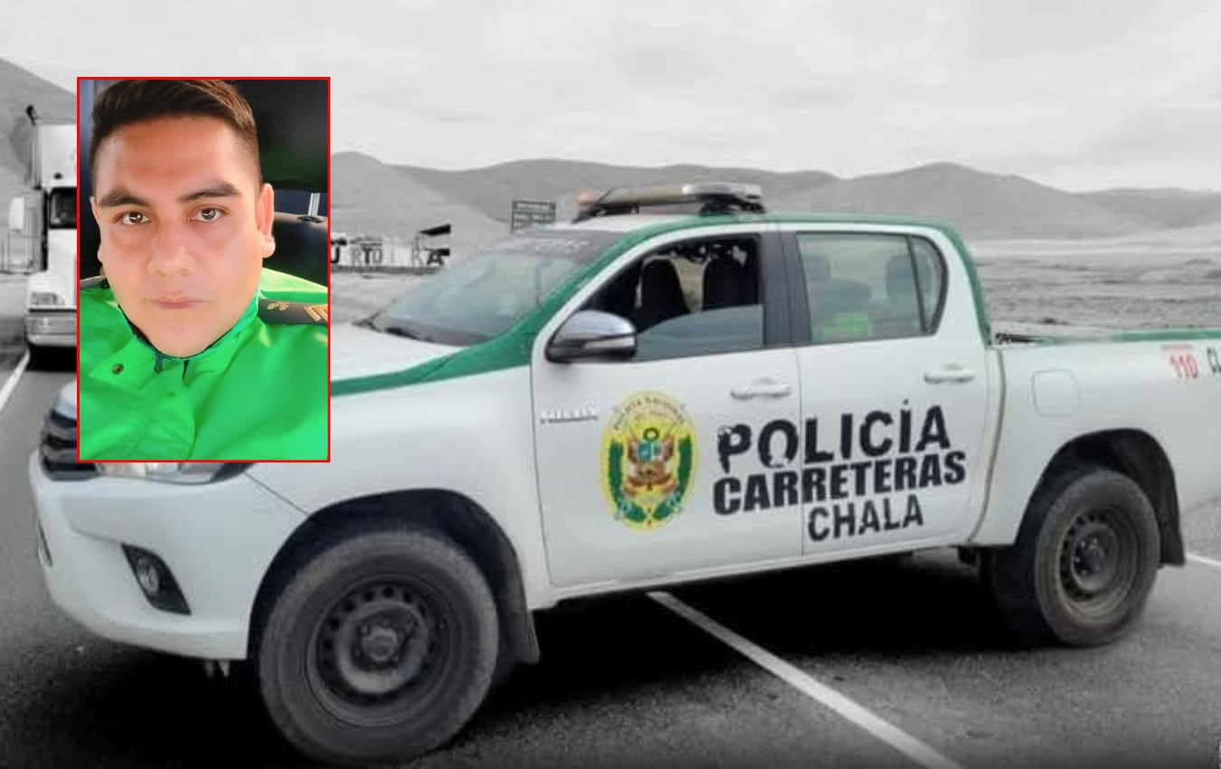 Policía de Carreteras muere tras ser atropellado por una mototaxi en Chala, Arequipa. Foto: Composición GEC.