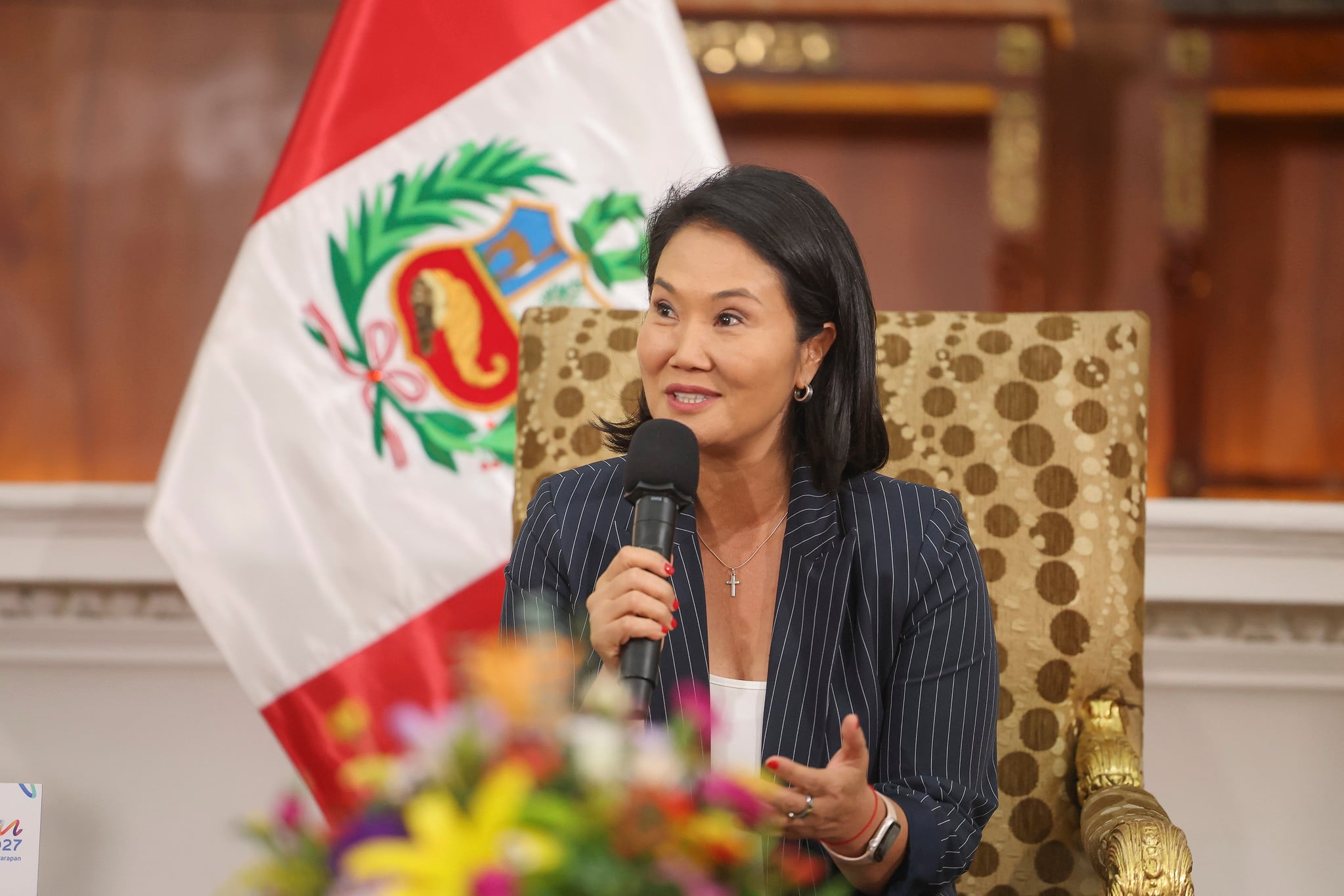 La mandataria se reunió con autoridades de Panam Sports y del Comité Organizador de Lima 2027, donde aseguró que el Ejecutivo acelerará las acciones para garantizar el éxito de los Juegos y proyectar una imagen positiva del Perú. (Fotos: Presidencia/Flickr)
