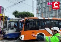 Lince: Bus de transporte público colisiona con Corredor Azul y deja varios heridos (VIDEO)