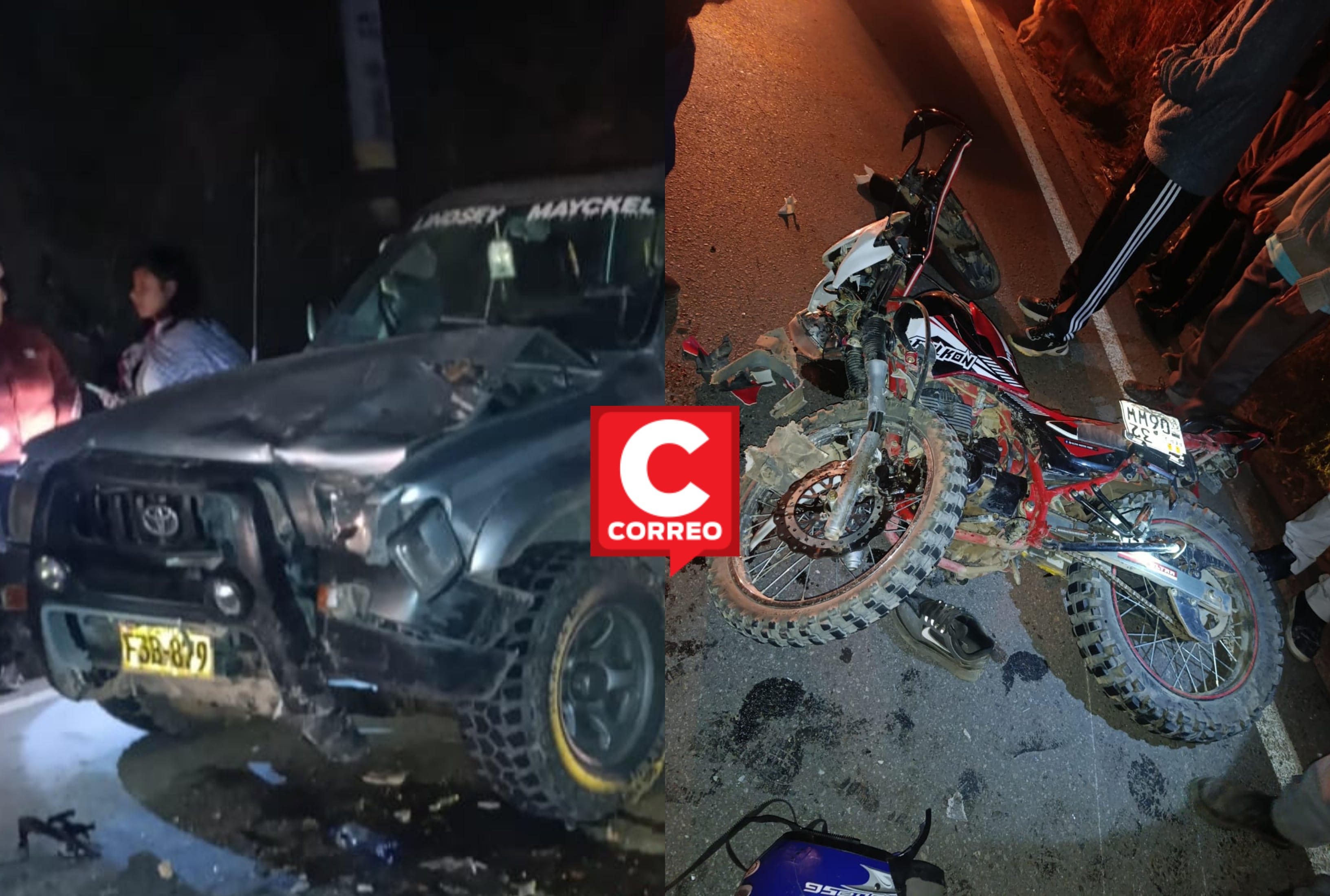 Menor muere en hospital de Tarma tras violento choque entre moto y camioneta