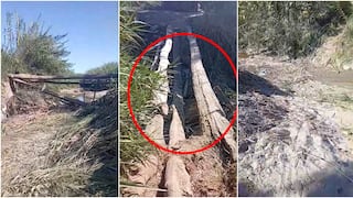 Ica: alertan deterioro de puente improvisado sobre el cauce de La Achirana en Los Aquijes