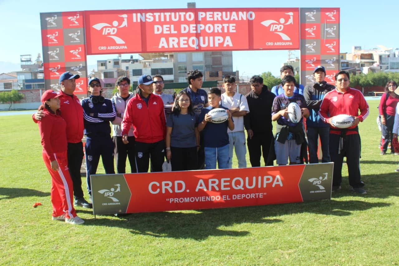 Disciplina de Rugby en el Consejo Regional del Deporte Arequipa. (Foto: Álvaro Figueroa/@photo.gec)