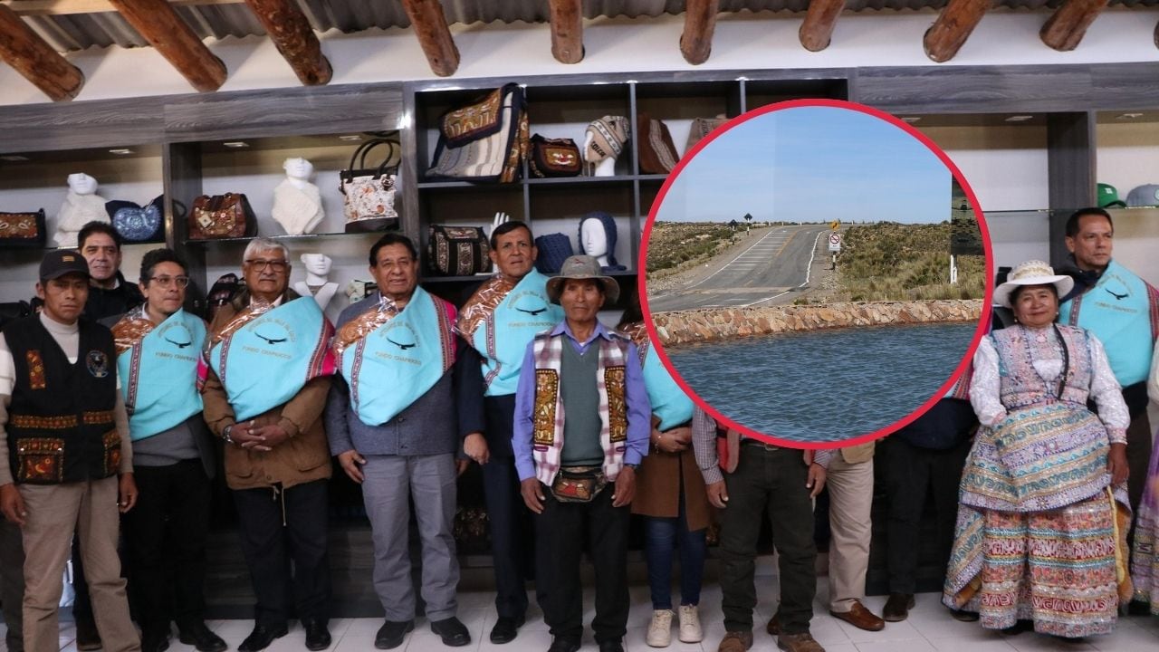 Los gestores y comunidad de pampa Cañahuas celebran la habilitación del fundo.