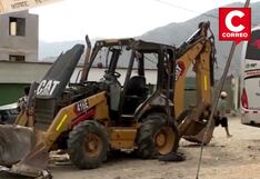Vecinos de Jicamarca se salvan de morir en accidente de retroexcavadora fuera de control (VIDEO)