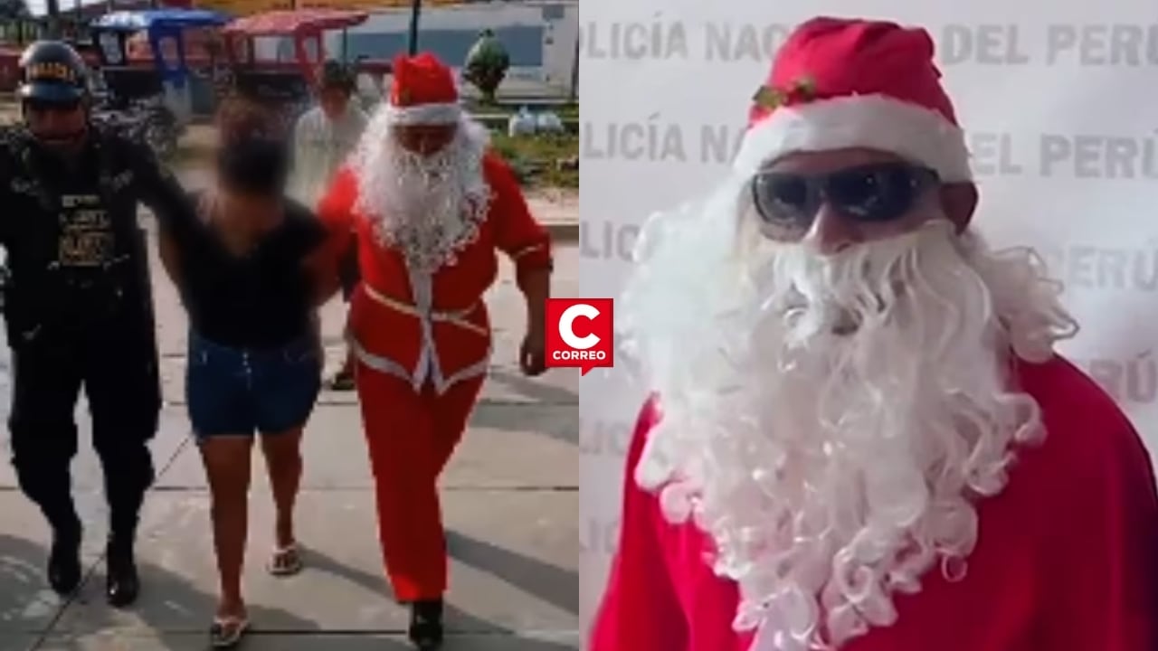 Loreto: PNP desarticuló dos bandas de narcotráfico en Punchana con agente disfrazado de Papá Noel. Composición: Diario Correo.