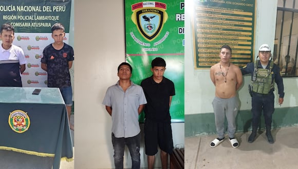 Detenidos acusados de integrar bandas criminales dedicadas a perpetrar atracos.