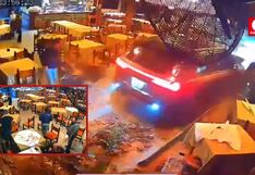 Auto se estrella contra restaurante El Charrúa en La Molina tras presunta pelea entre comensales (VIDEO)