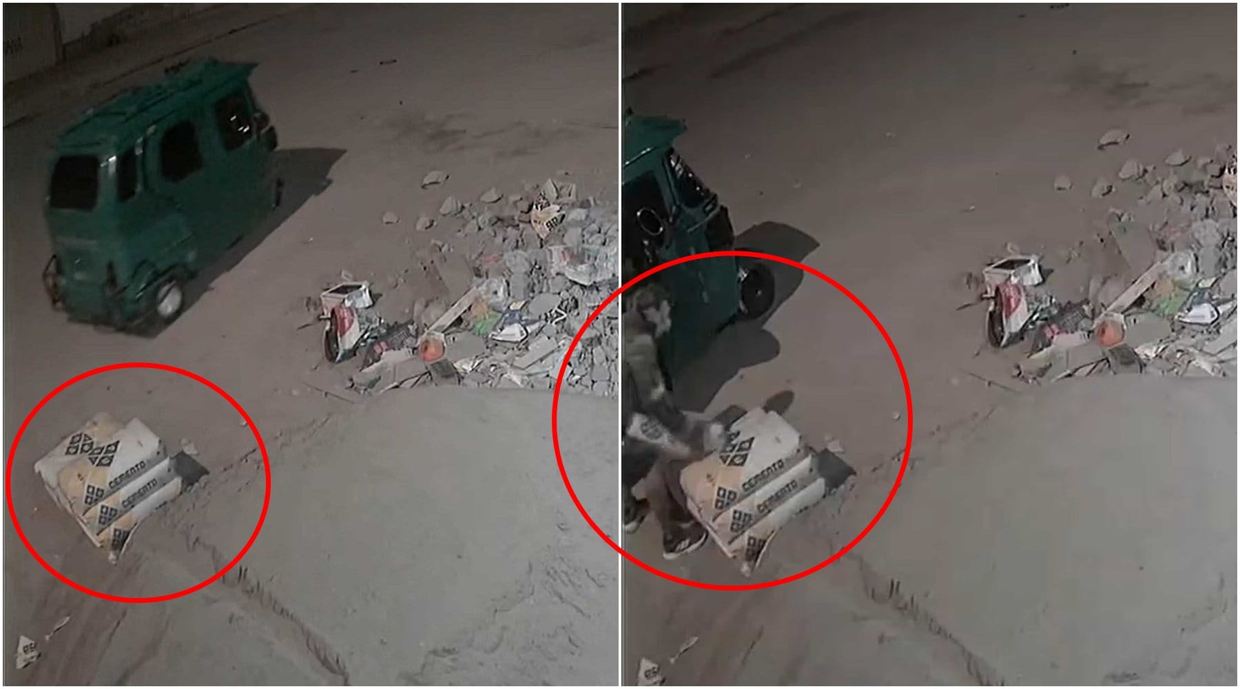 Chincha: facinerosos roban 30 bolsas de cemento a bordo de un mototaxi