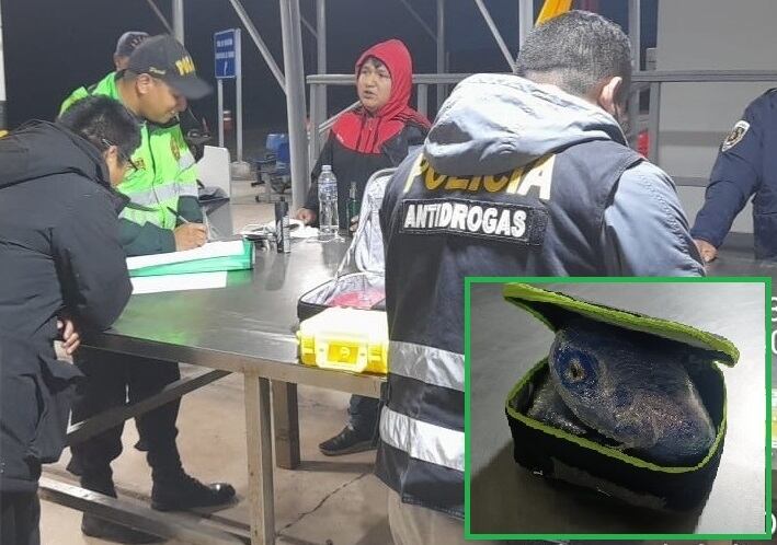 Viajero fue detectado en el control aduanero Vila Vila ubicado en el km 55 de la vía Costanera