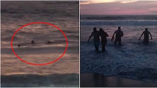 Chincha: rescatan con vida a bañista desaparecido más de 20 minutos en el mar