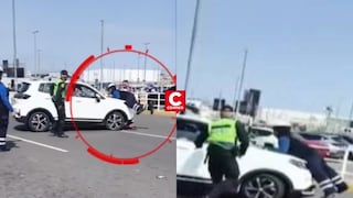 Callao: taxista informal arrolla fiscalizador ATU y policía en la vía rápida del aeropuerto Jorge Chávez