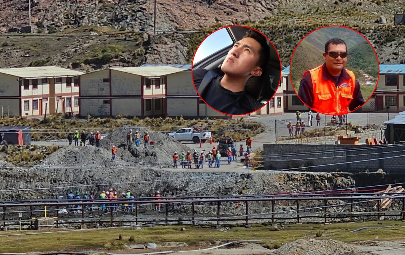Dos trabajadores de la minera Arcata se encuentran desaparecidos. Se trata de Jimmy Samayani Mamani (izquierda) y Jesús Salinas Poma (derecha). Foto: Composición GEC.