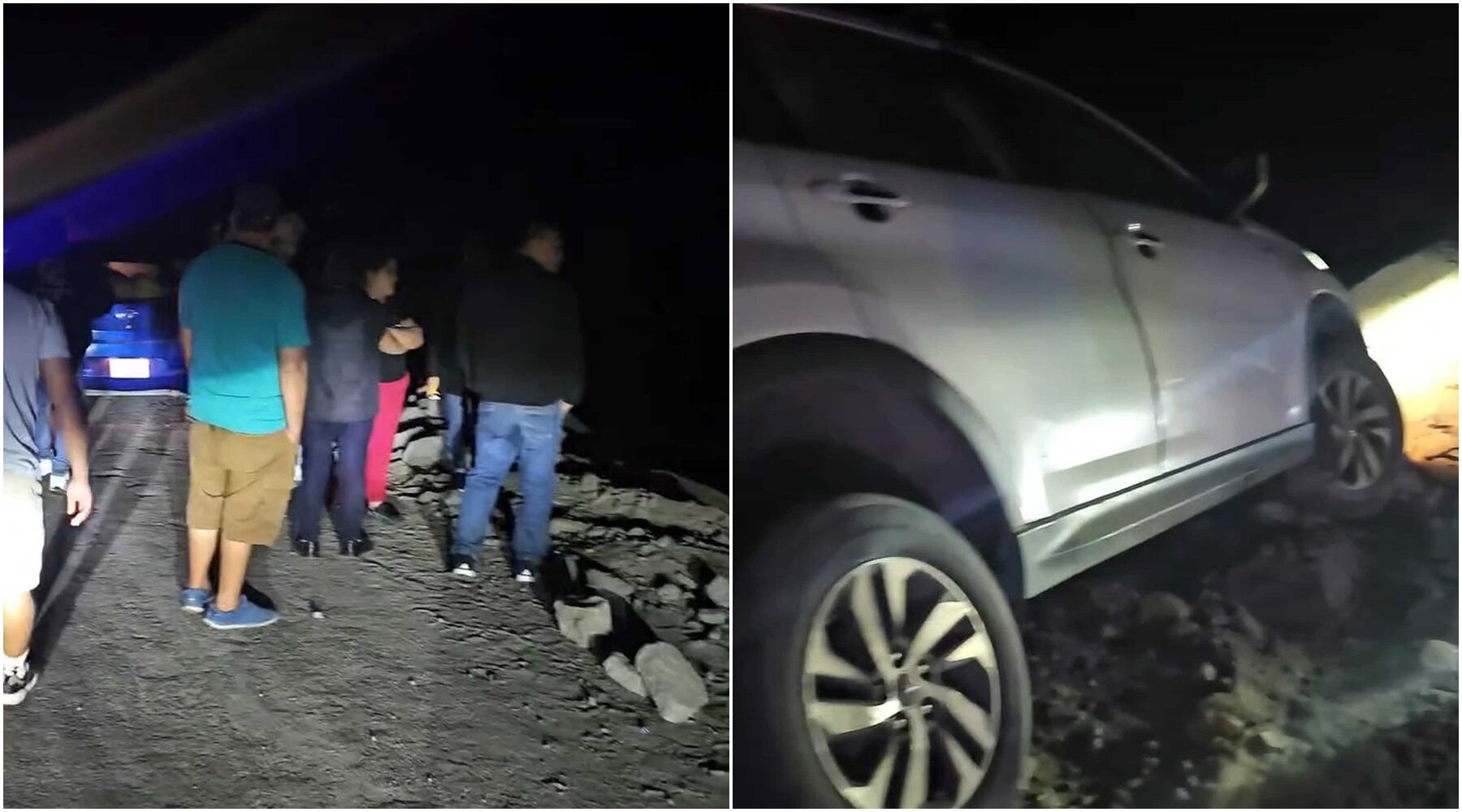 Chincha: camioneta queda al borde de abismo de 100 metros tras despiste en Alto Larán