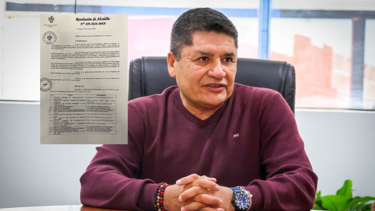 Exalcalde de Arequipa cesó a 31 funcionarios y afectó administración municipal