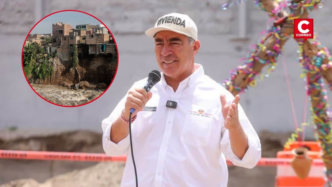 Ministro de Vivienda advierte que el Estado no puede reubicar a todas las familias que viven en quebradas. Composición: Diario Correo.