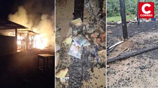 Satipo: Incendio deja en cenizas tres aulas y cuartos de profesores en I.E de comunidad nativa