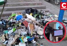 Ciudadanos protestan con basura en el Gobierno Regional de Junín por contaminación del Huaytapallana