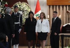 Presidenta Dina Boluarte asistió junto a ministros a velorio de Alberto Fujimori