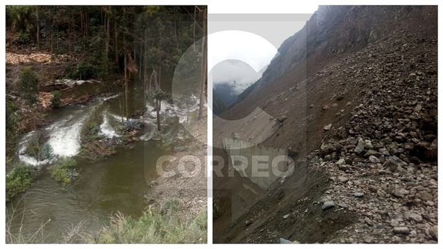 Tarma: deslizamiento de tierras bloquea carretera y provoca desborde de río