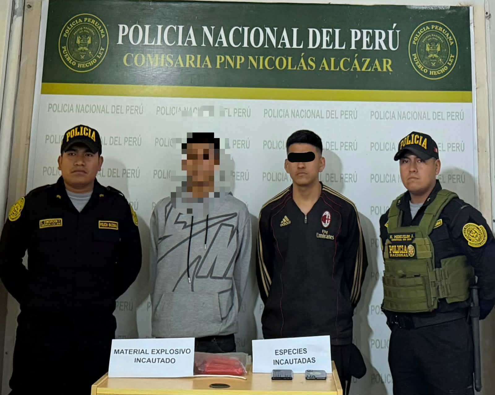 La Policía Nacional presume que iban a utilizarlo en actos ilícitos como extorsión.