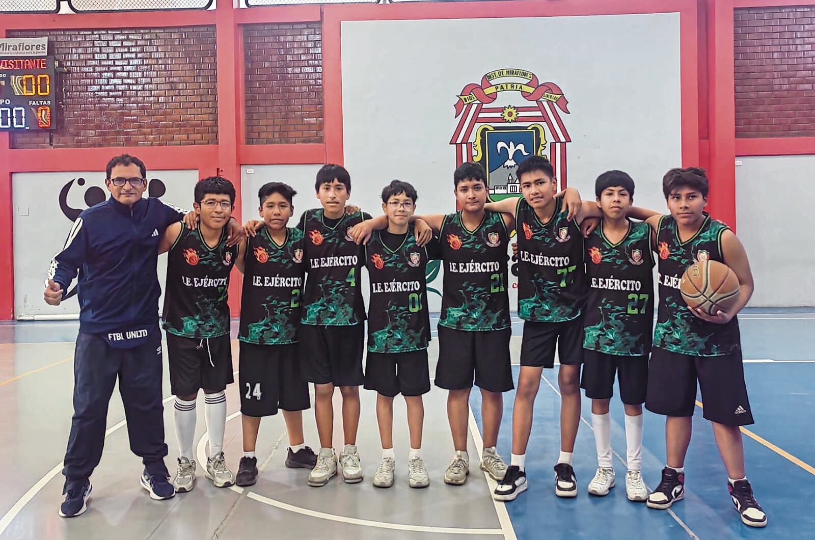 I.E. Ejército Arequipa campeón en básquet categoría ‘B’. Foto: GEC.