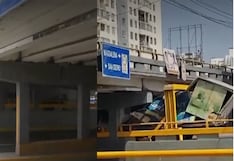 Pueblo Libre: Puente de Av. La Marina sufrió nuevo impacto tras quedar atrapada una furgoneta