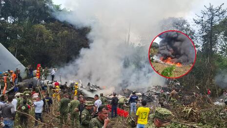 Colombia: Confirman al menos ocho muertos y 83 heridos en accidente de avión militar