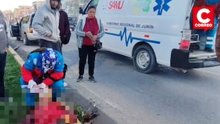 Huancayo: Adulto mayor queda tendido y ensangrentado tras ser atropellado