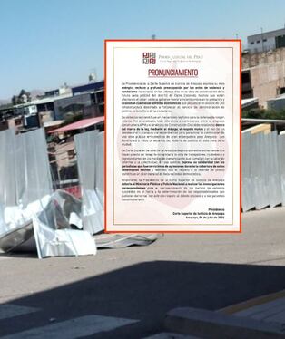 Corte de Justicia de Arequipa condena la violencia de Construcción Civil y pide la investigación de la Fiscalía