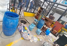 Decomisan más de 350 litros de “chicha canera”, armas y parlantes en penal Castro Castro