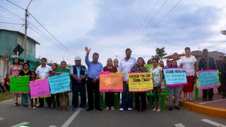 Ica: inauguran pistas y veredas en el centro poblado El Siete del distrito de Pachacútec