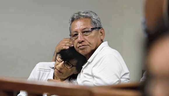 Padres de Solsiret Rodríguez en una audiencia realizada en la Corte Superior de Justicia del Callao.
