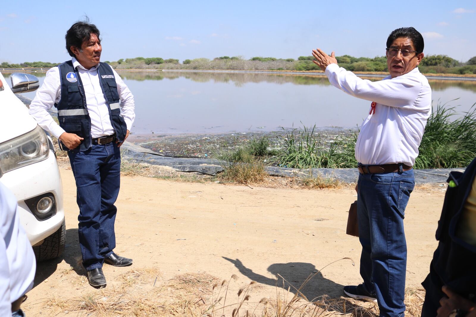 Inspeccionan laguna de oxidación de Tacalá y dren 1308
