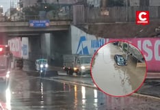 Lluvias en la capitual inundaron bypass de Villa El Salvador: tránsito se ve afectado en la zona