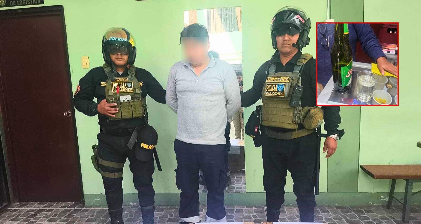 Policía detiene a varón por presunta estafa con la venta de cervezas adulteradas en Arequipa. Foto: PNP.
