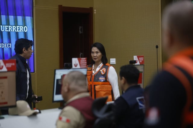 Keiko Fujimori anuncia despliegue de ministros por lluvias y suspensión de vuelos en Tacna (Foto: Mario Zapata/GEC)