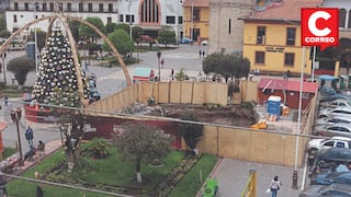 Suspenden obra en Plaza Constitución de Huancayo por falla en desagüe